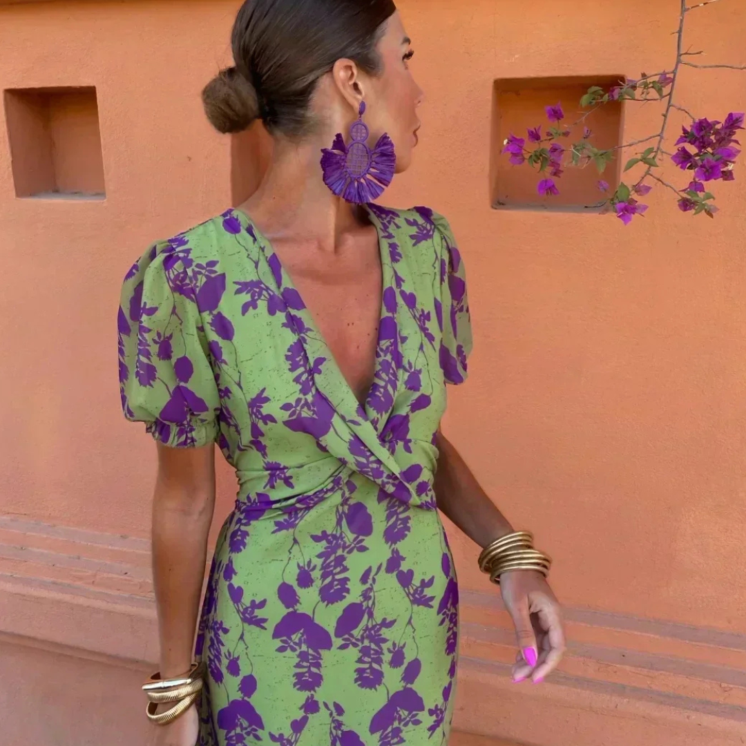 Phoebe | Wedding Guest Floral Maxi Wrap Dress