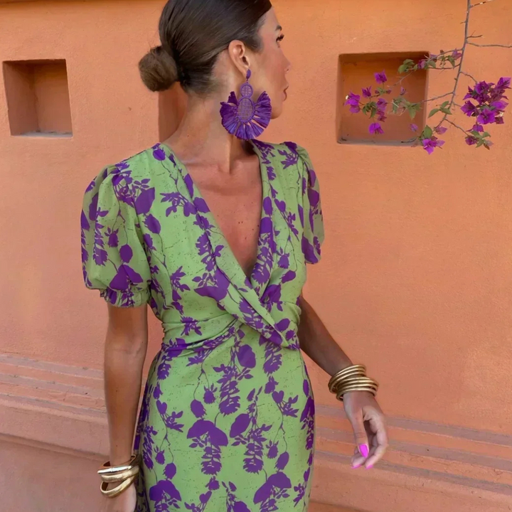 Phoebe | Wedding Guest Floral Maxi Wrap Dress