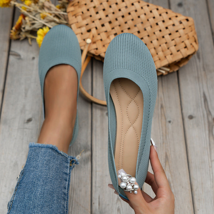 Amelia | Women Knit Ballet Flats Sandals