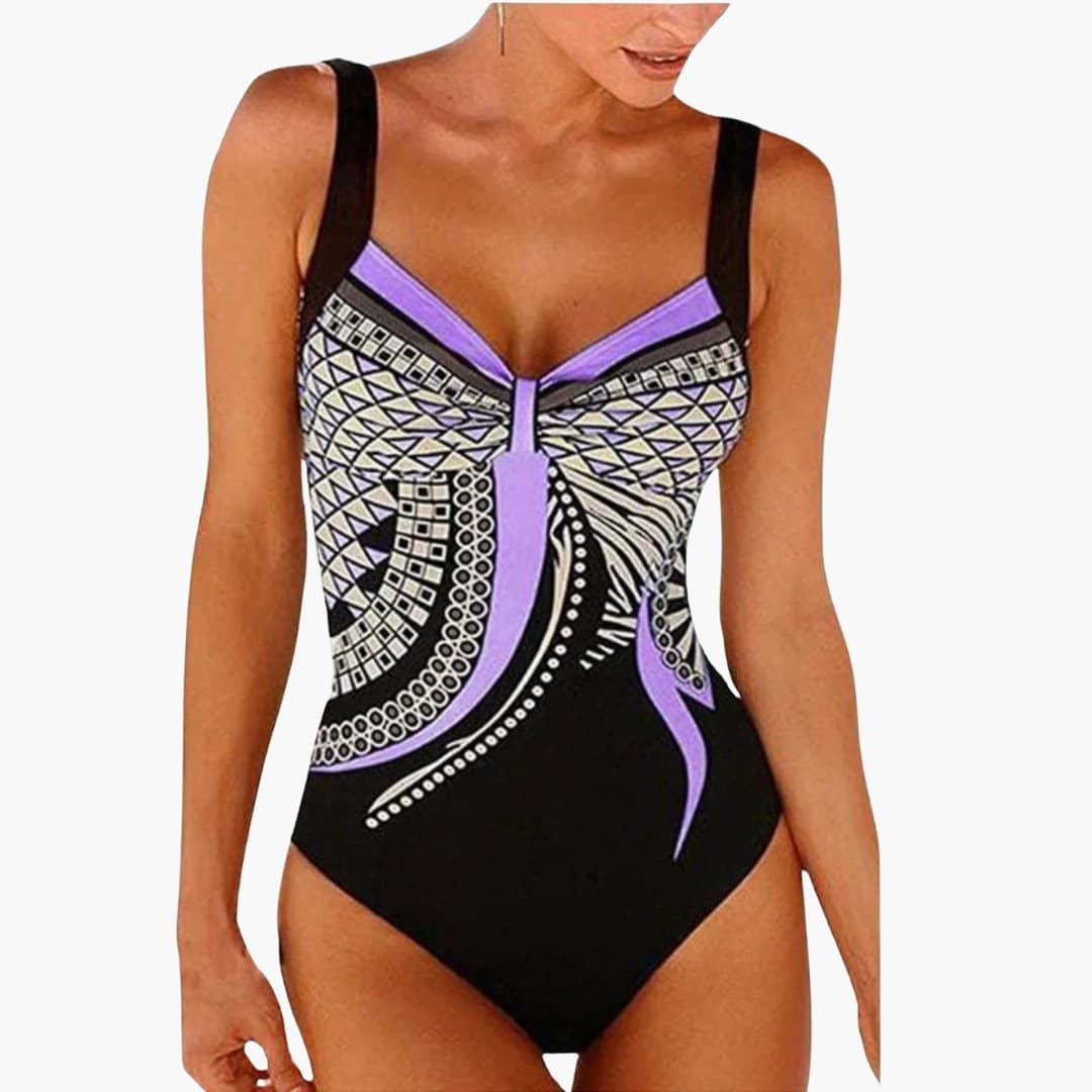 Olivia | Women Geometric Print One-Piece Swimsuit
