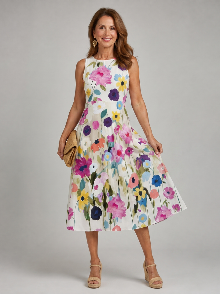 Willow | Floral Midi Wedding Guest Dress Women
