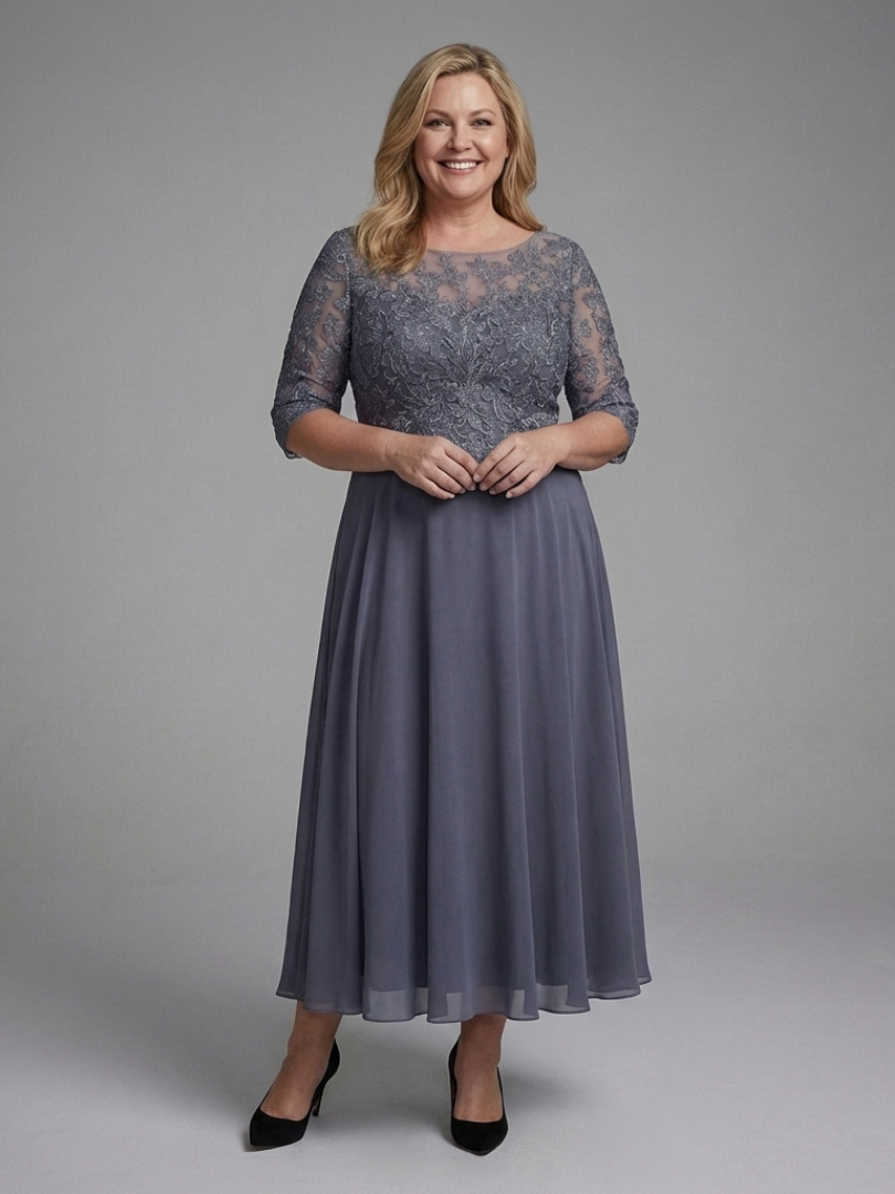 Sophia | Wedding Guest Lace Bodice Midi Dress