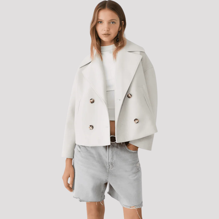 Nancy | Double-Breasted Cropped Womens Coat