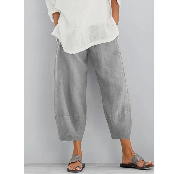 Olivia | Women Clothing Linen Cropped Harem Pants