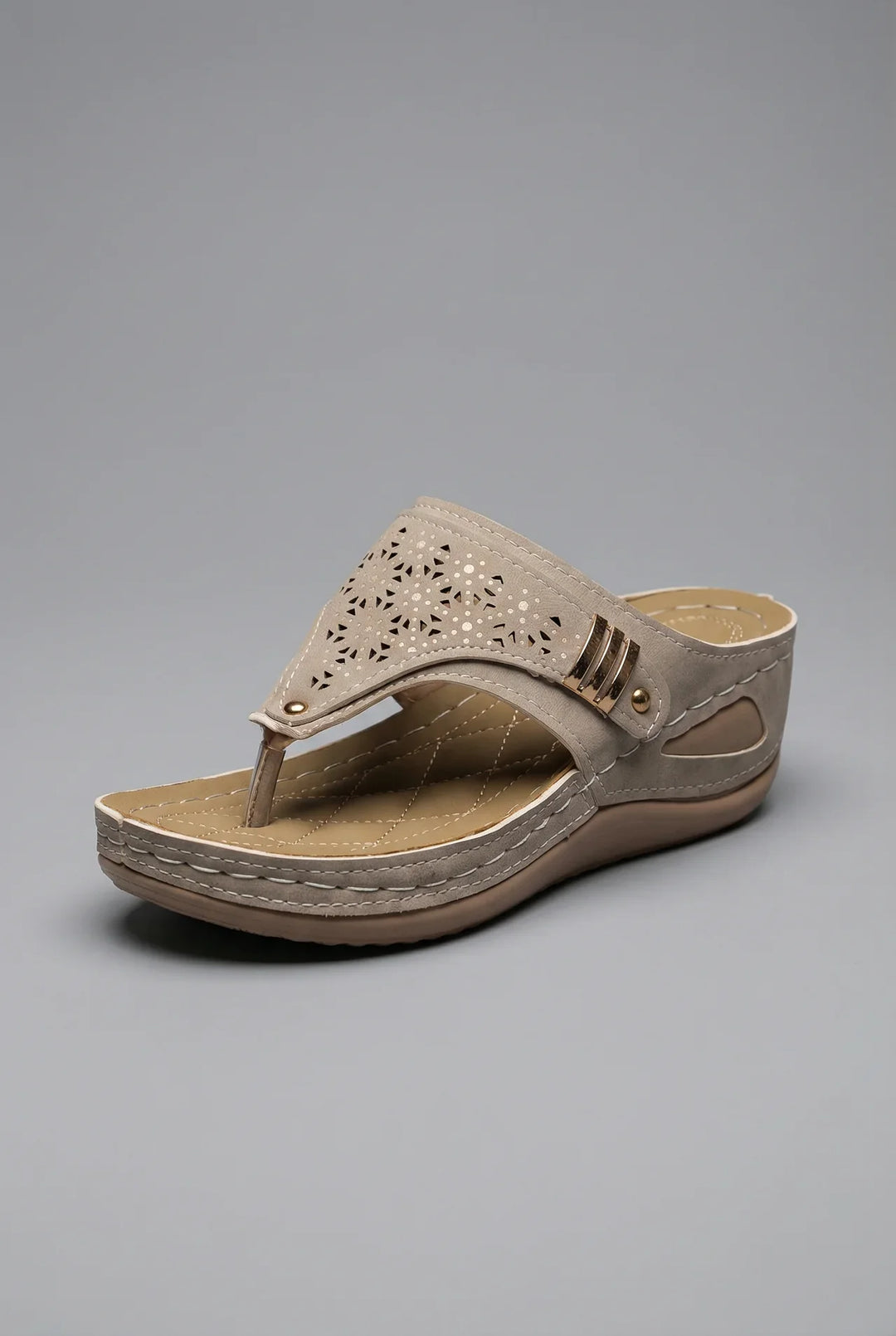 Georgia | Women Wedge Sandals with Laser-Cut Strap