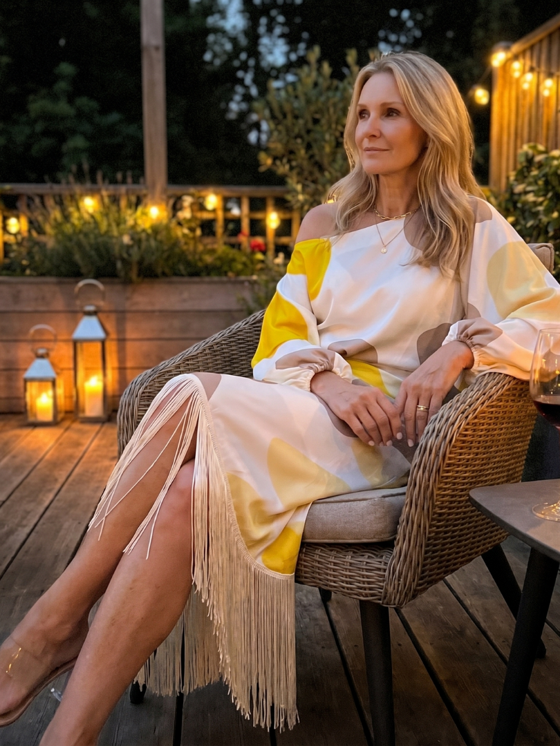 Florence | Wedding Guest Fringe Midi Dress