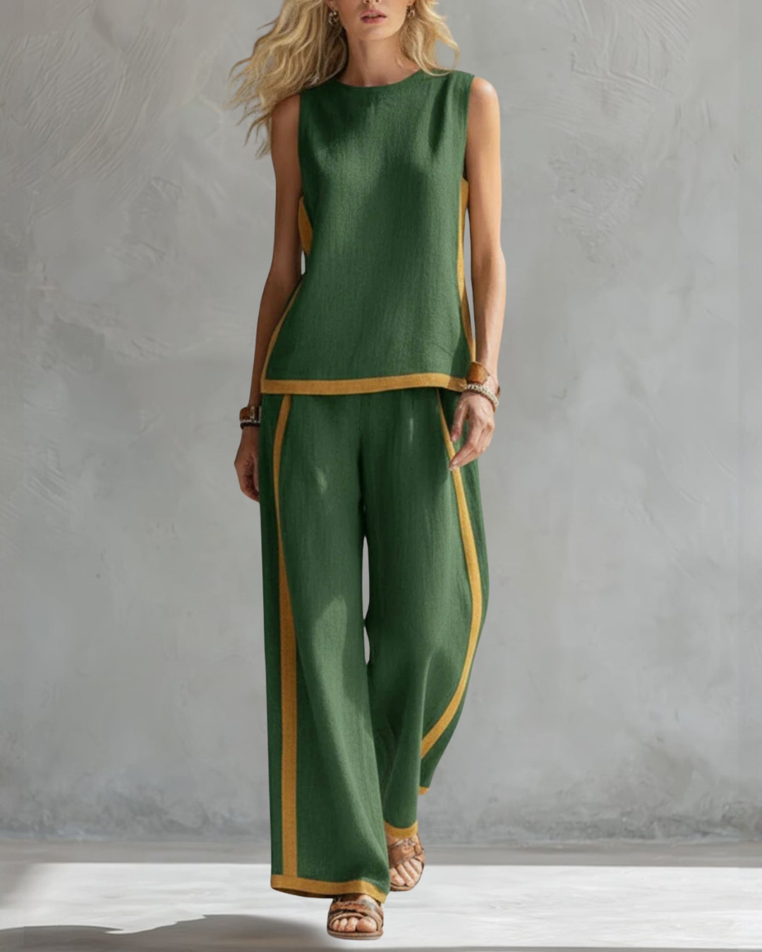 Tamsin | Women Clothing Sleeveless Wide-Leg Two-Piece Set