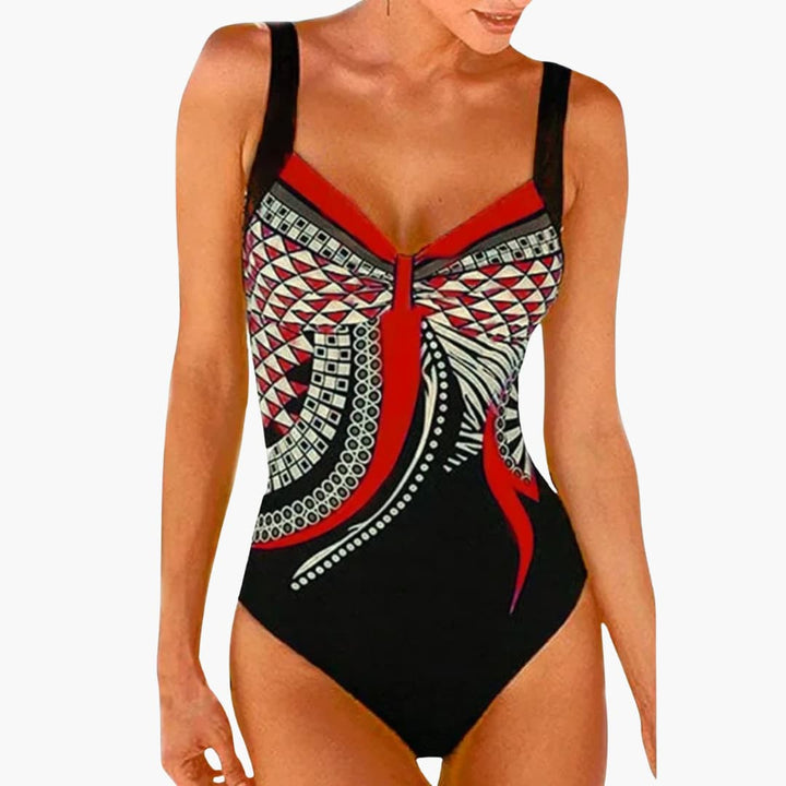 Olivia | Women Geometric Print One-Piece Swimsuit