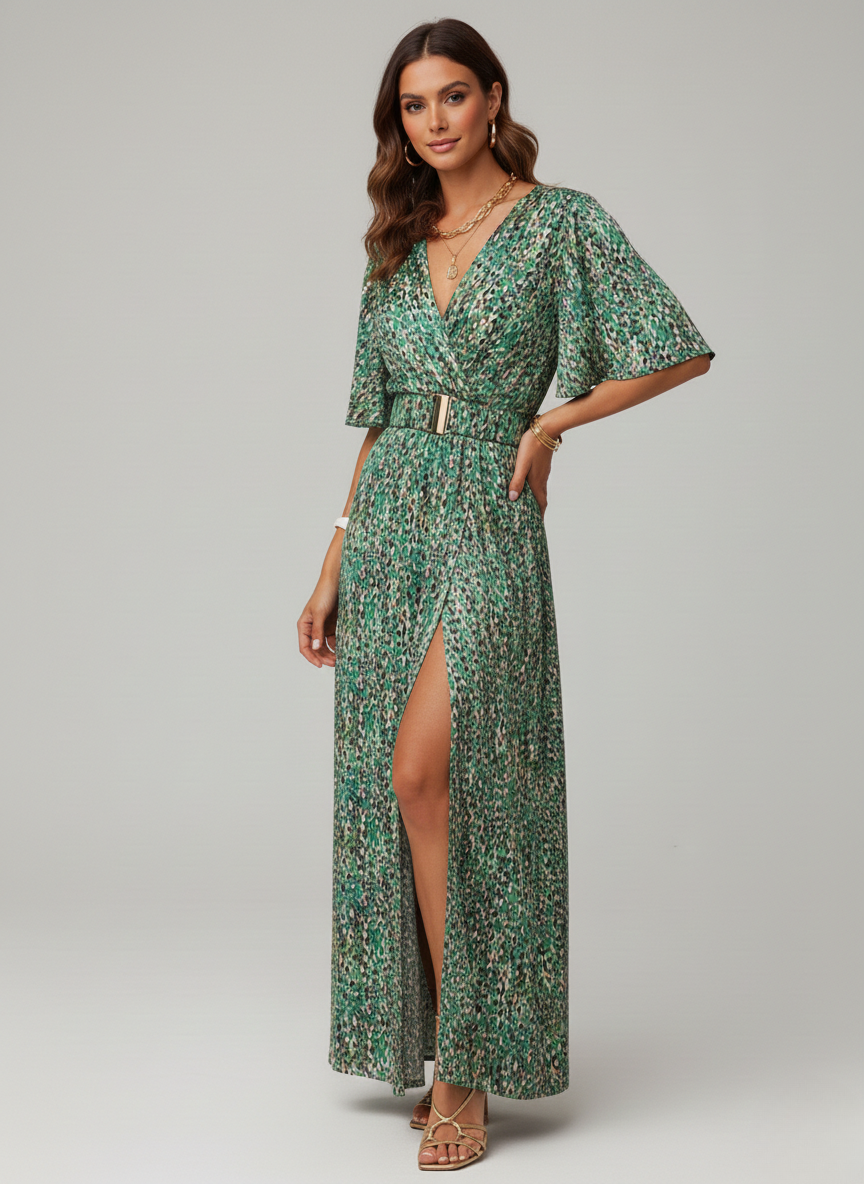 Freya | Wedding Guest Floral Maxi Wrap Dress