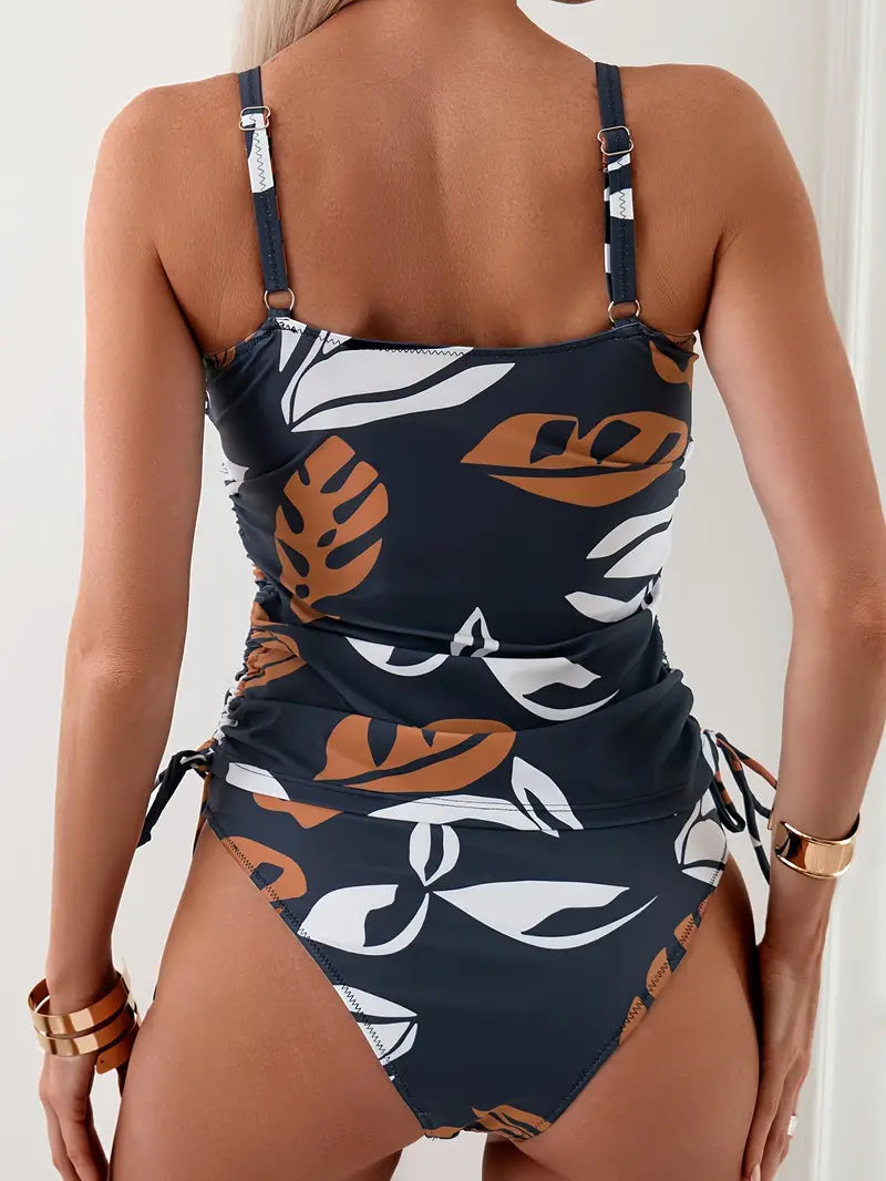 Arabella | Tropical Print Tankini Swimsuit Set Women