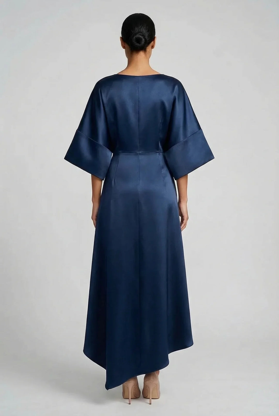 Sienna | Wedding Guest Satin Midi Dress Women