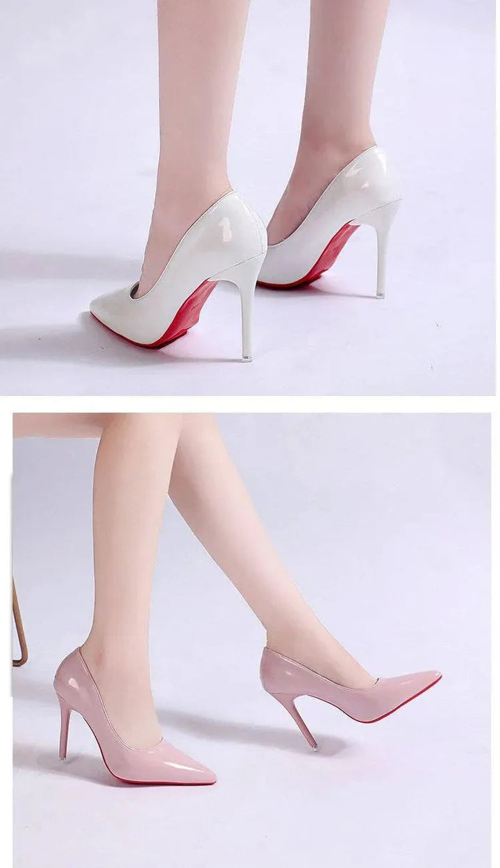 Freya | Patent Pointed Toe Stiletto Heel Sandals