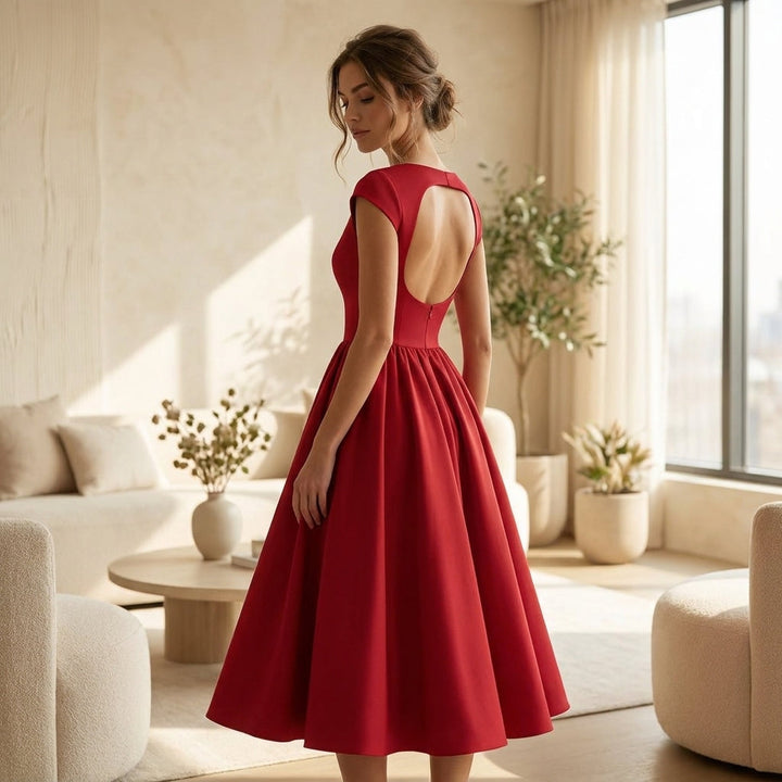 Millie | Wedding Guest Pleated Midi Flare Dress