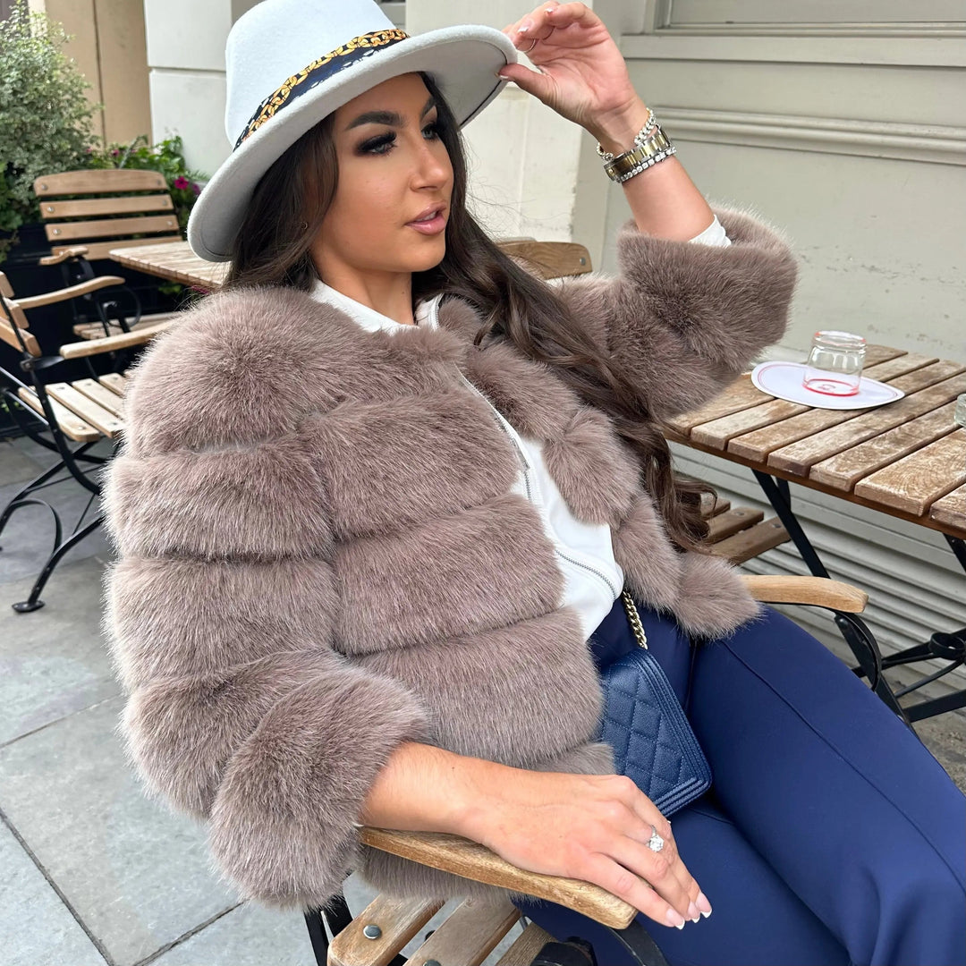 Sienna | Womens Cropped Fur Coat Jacket