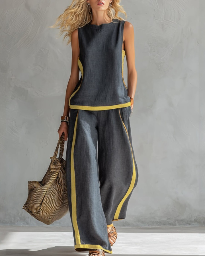 Tamsin | Women Clothing Sleeveless Wide-Leg Two-Piece Set
