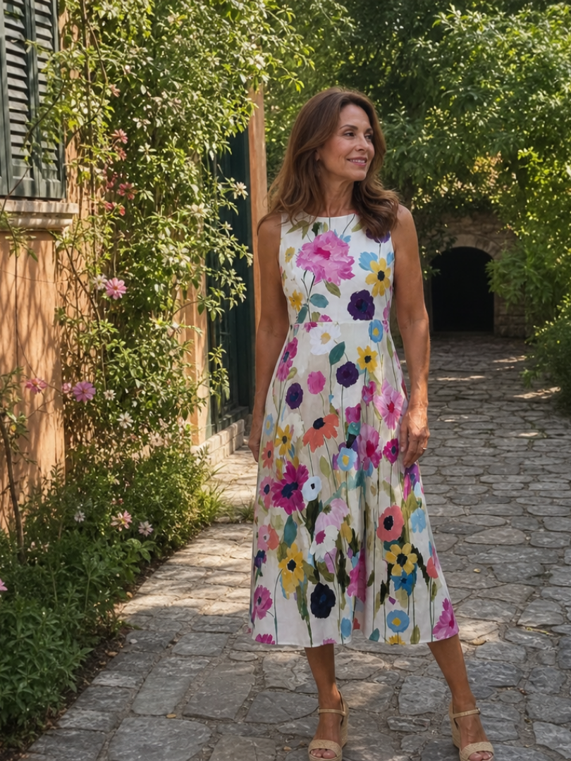 Willow | Floral Midi Wedding Guest Dress Women