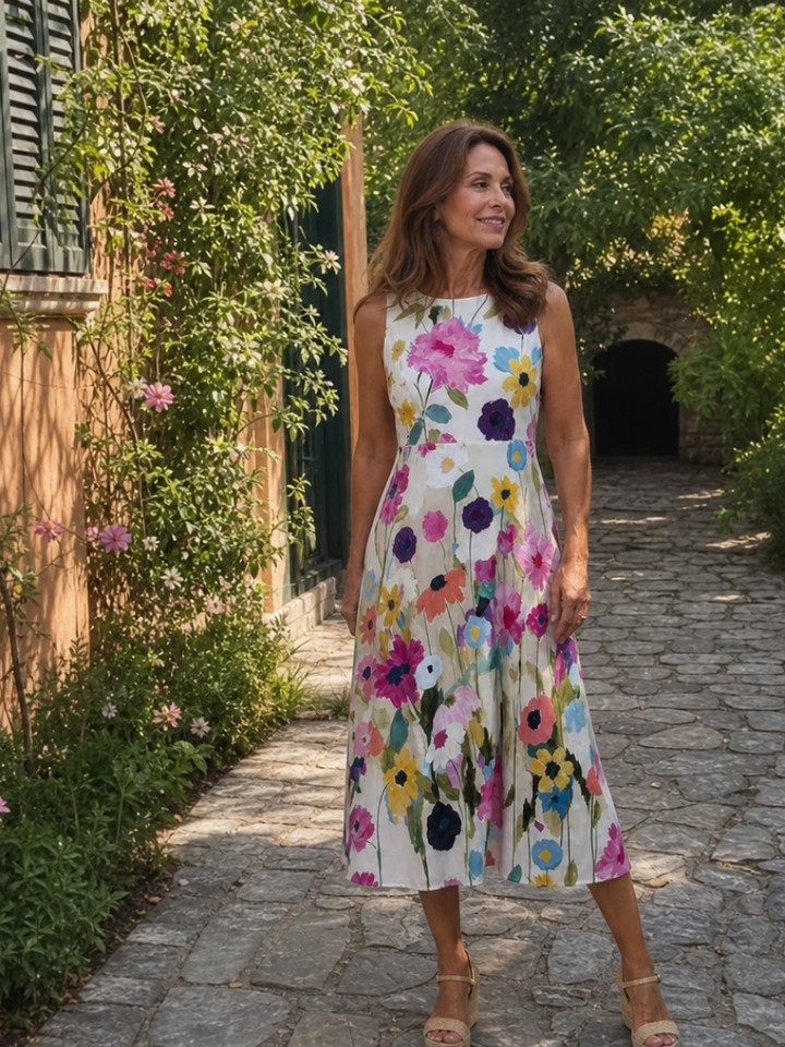 Willow | Floral Midi Wedding Guest Dress Women