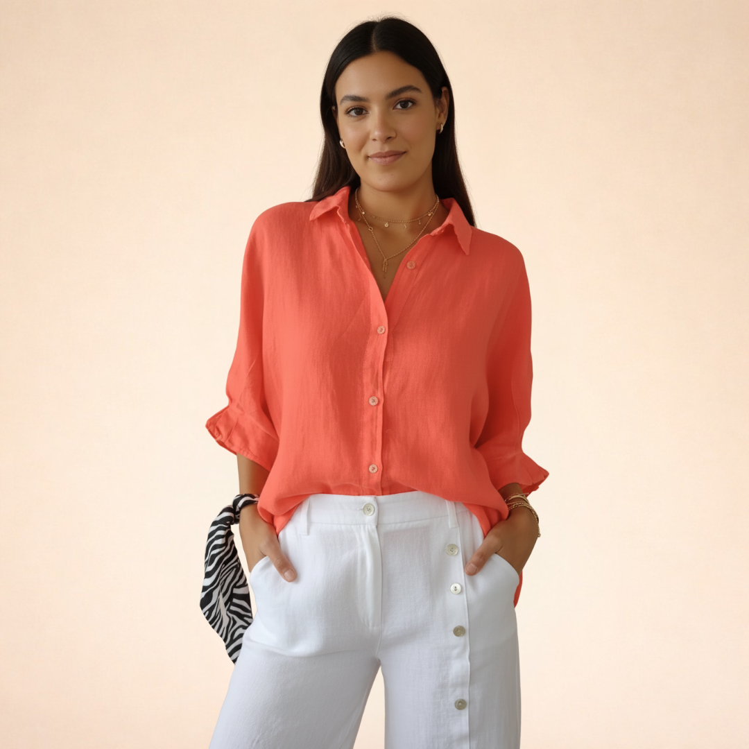 Felicity | Women Clothing Linen Button-Down Shirt