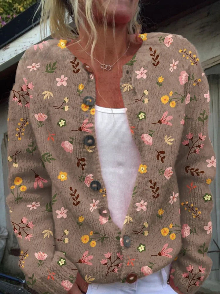 Lune London | Soft Cardigan with Flower Embroidery