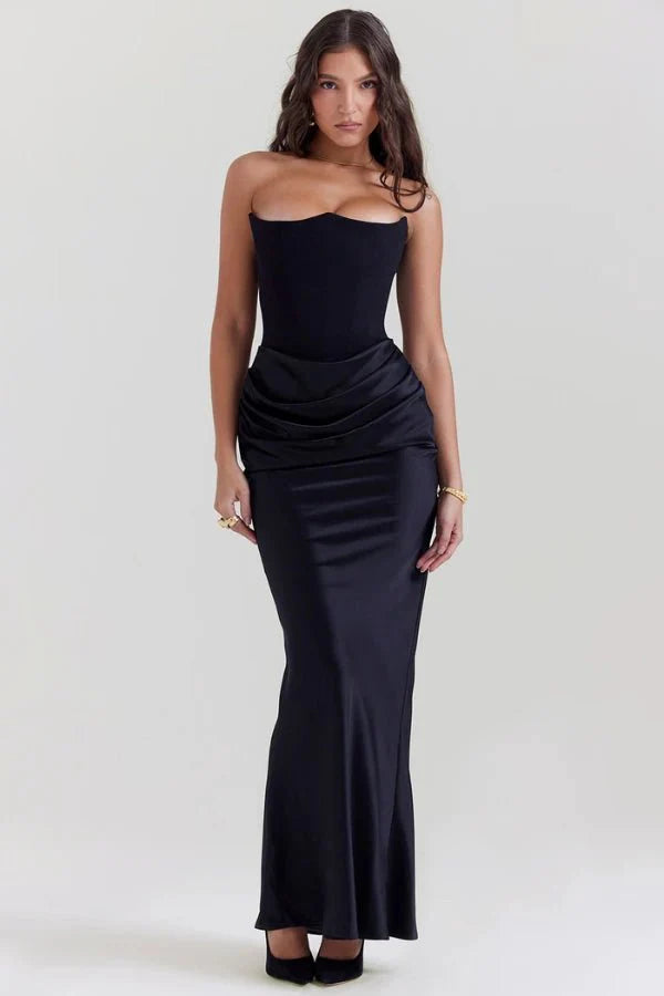 Sienna | Strapless Corset Maxi Dress for Women