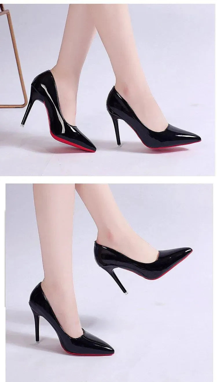 Freya | Patent Pointed Toe Stiletto Heel Sandals