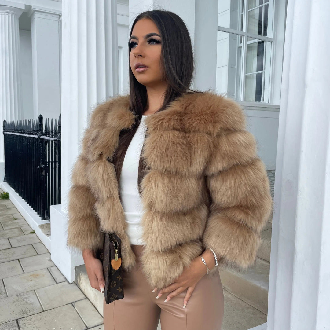 Sienna | Womens Cropped Fur Coat Jacket