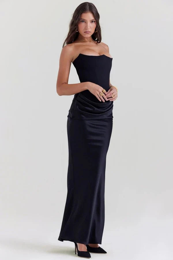 Sienna | Strapless Corset Maxi Dress for Women
