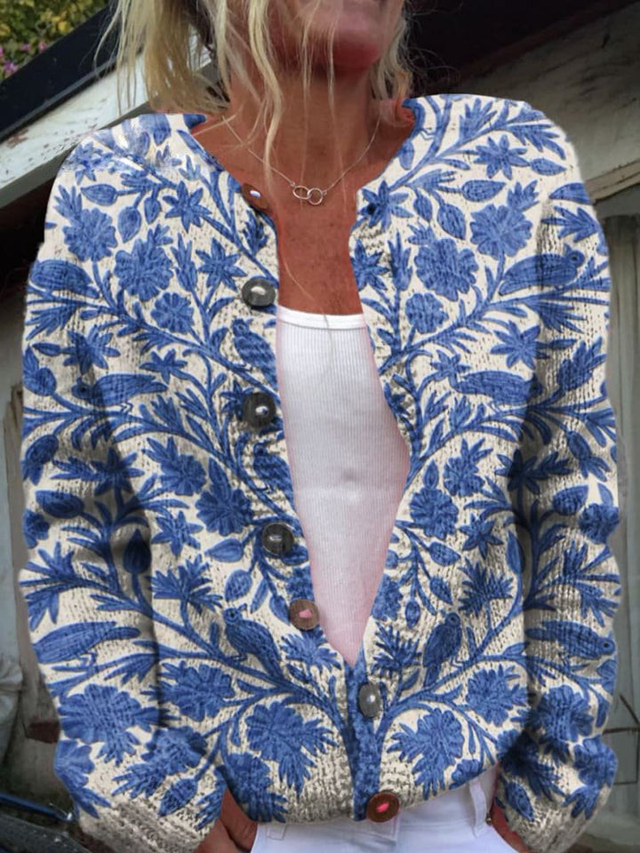 Lune London | Soft Cardigan with Flower Embroidery