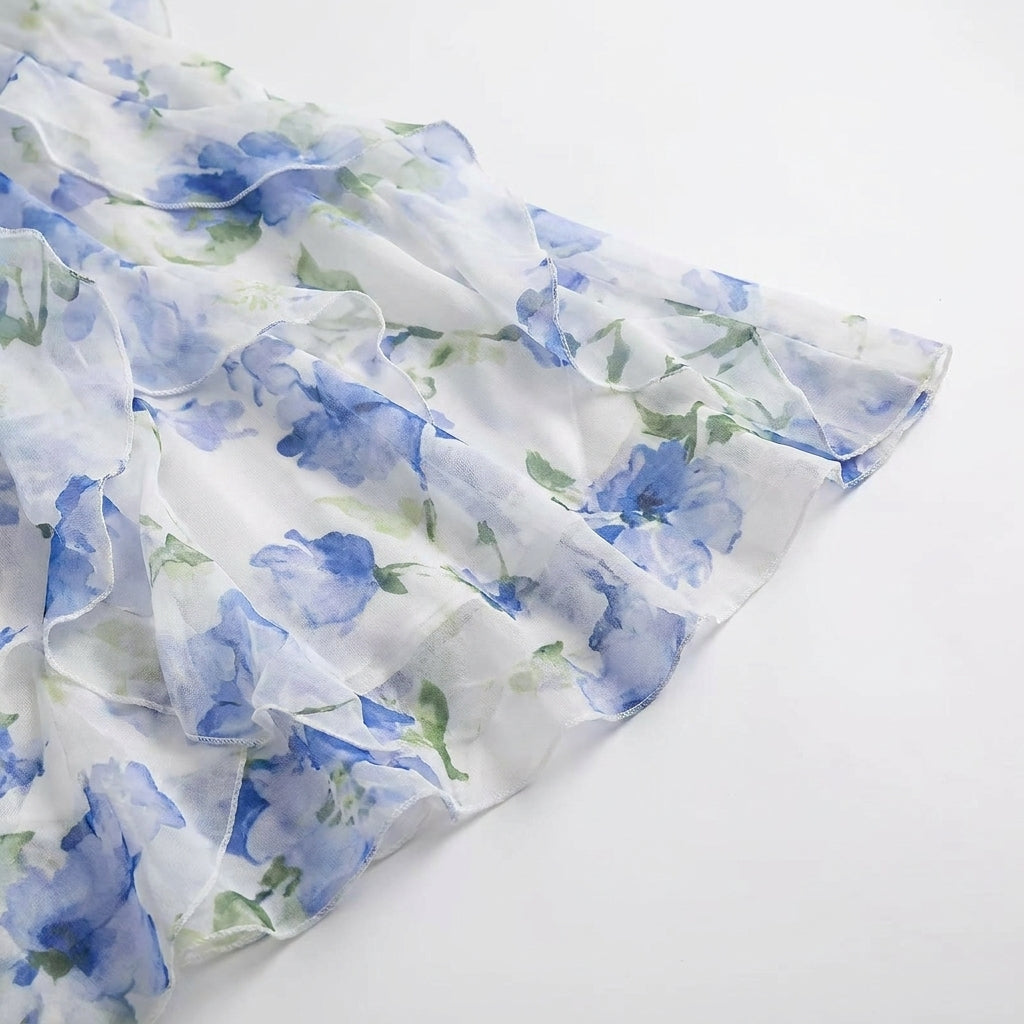 Tilly | Wedding Guest Floral Ruffle Maxi Dress