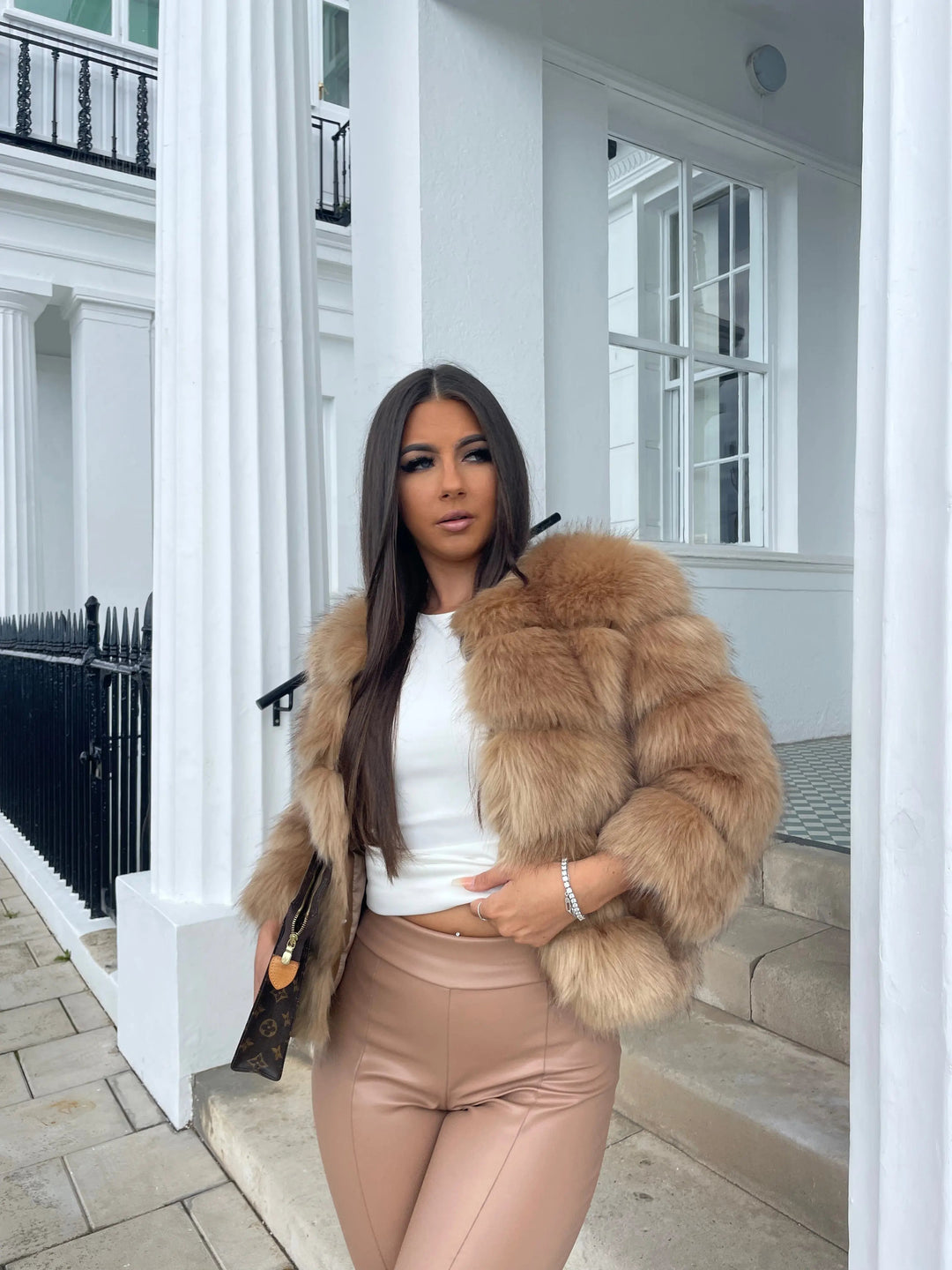 Sienna | Womens Cropped Fur Coat Jacket