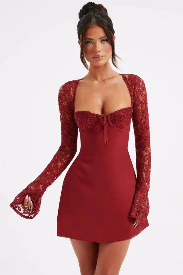 Lottie | Dress Lace Long Sleeve Mini