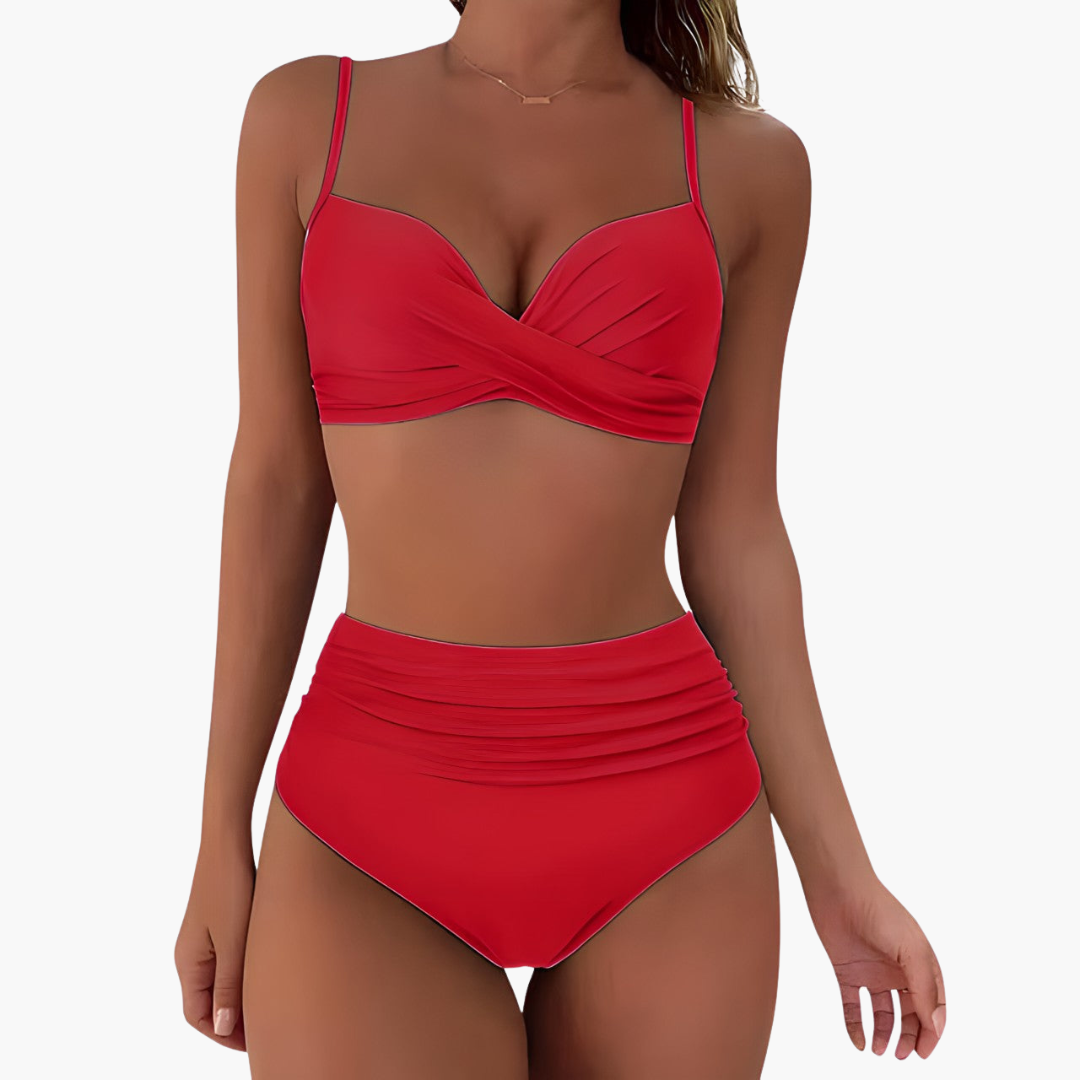 Sophia | Women High Waist Ruched Bikini Set