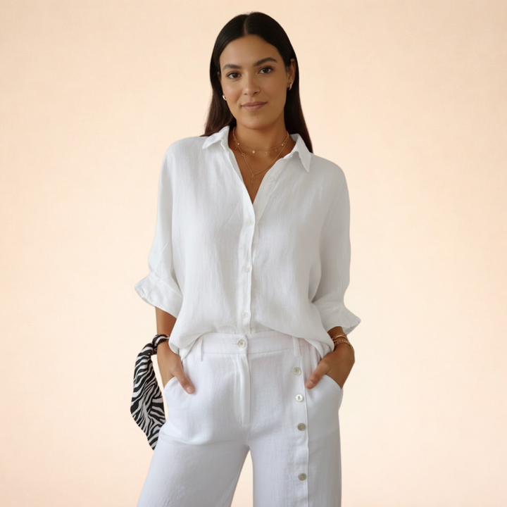 Felicity | Women Clothing Linen Button-Down Shirt