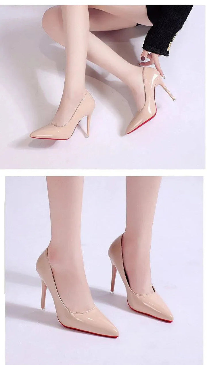 Freya | Patent Pointed Toe Stiletto Heel Sandals