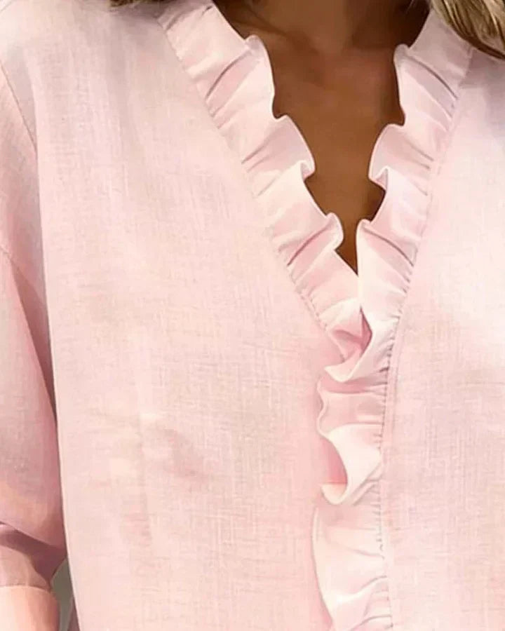 Poppy | Ruffle Front Long Sleeve Women Clothing
