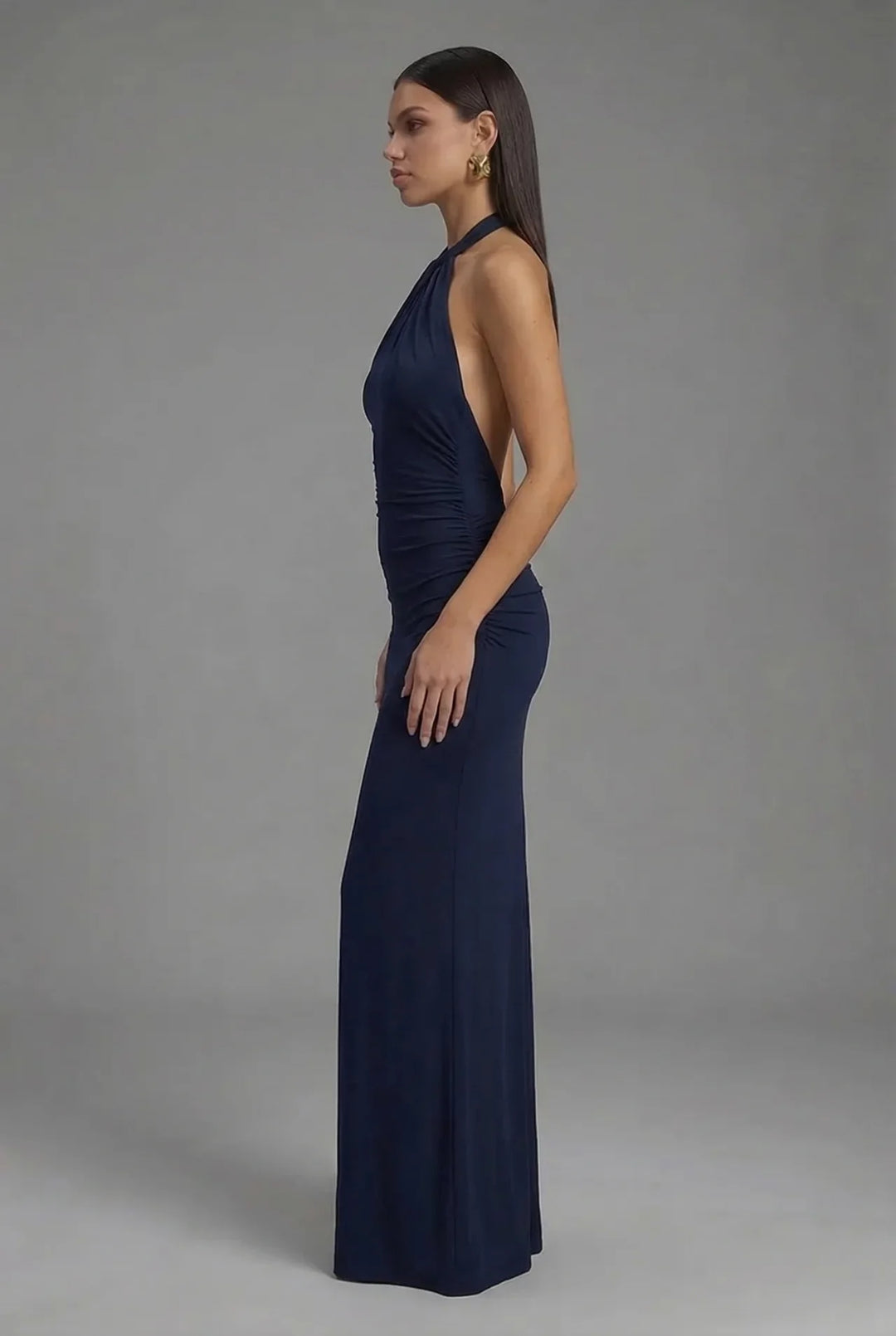 Millie | Wedding Guest Halter Neck Maxi Dress