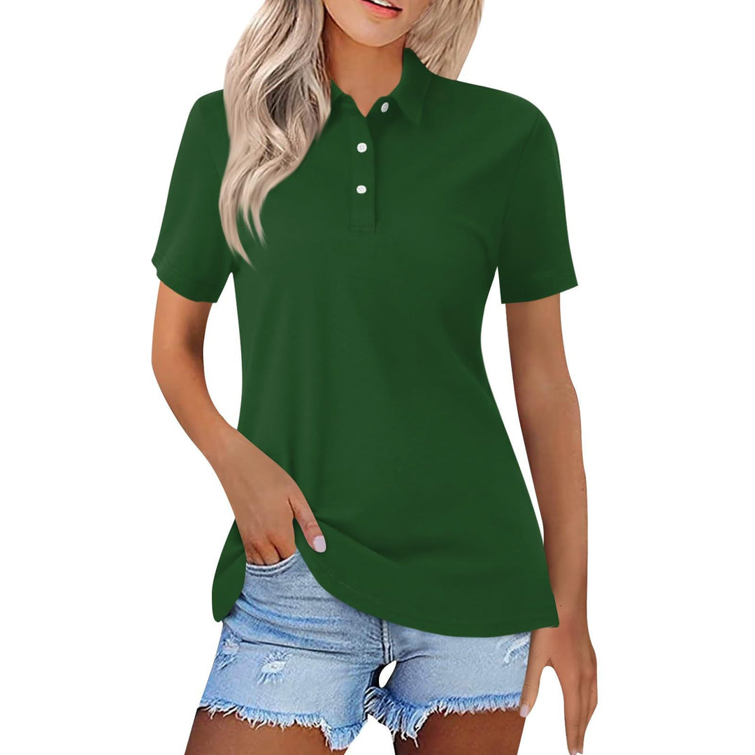 Amelia | Women Clothing Short Sleeve Polo Shirt