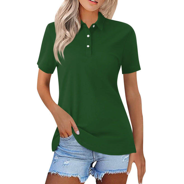 Amelia | Women Clothing Short Sleeve Polo Shirt