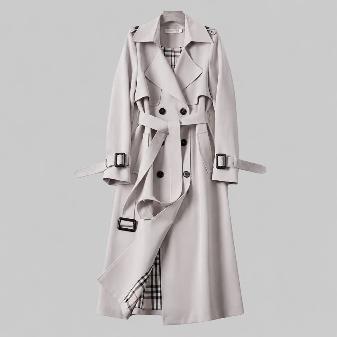 Florence | Classic Womens Coat with Plaid Lining