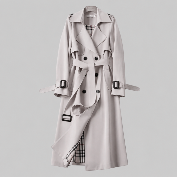 Florence | Classic Womens Coat with Plaid Lining