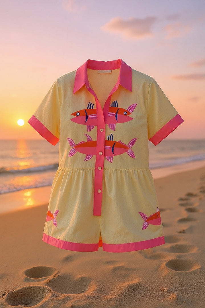 Ava | Women Clothing Lobster Print Short Set