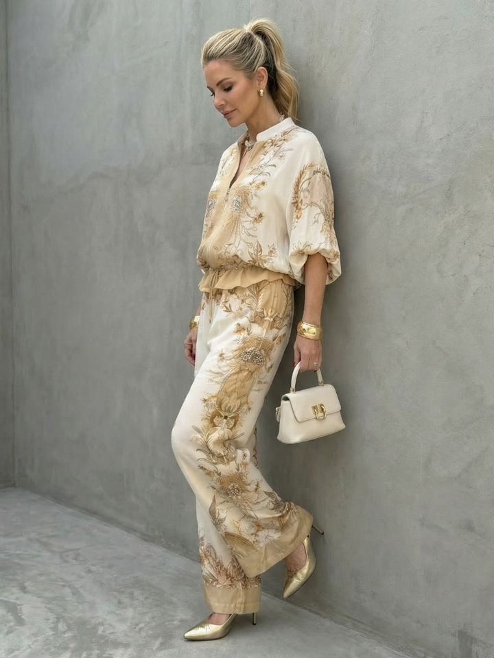 Gemma | Floral Wide-Leg Women Clothing Co-ord Set