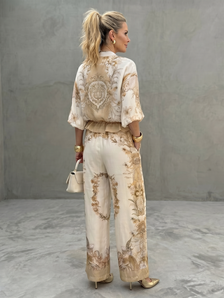 Gemma | Floral Wide-Leg Women Clothing Co-ord Set