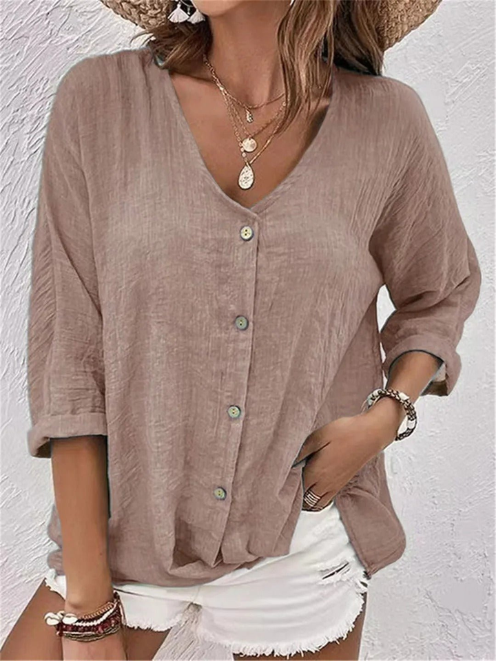 Sophia | Women Clothing Button-Down Summer Blouse