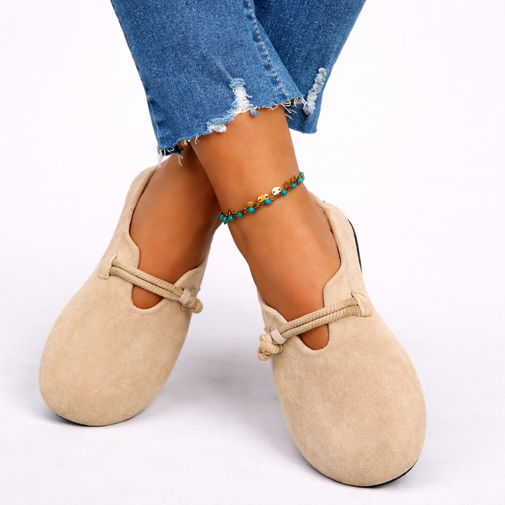 Elsie | Women Suede Flat Loafers Sandals