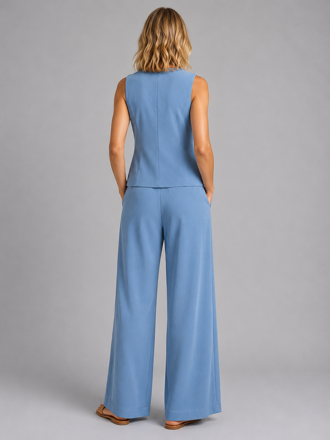 Felicity | Women Clothing Tailored Vest Wide-Leg Trousers Set