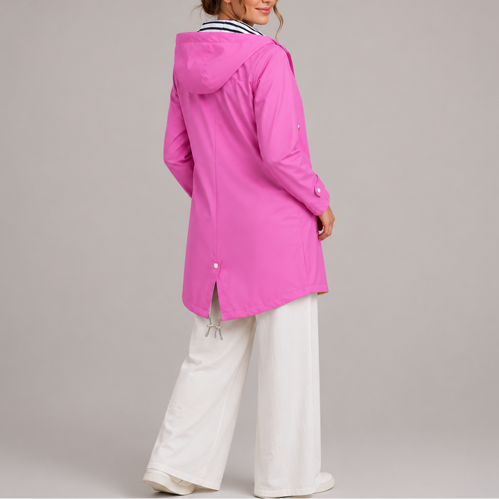 Elsie | Womens Hooded Zip-Up Rain Jacket