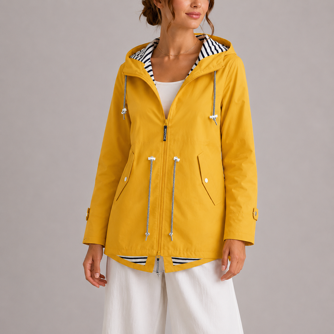 Elsie | Womens Hooded Zip-Up Rain Jacket