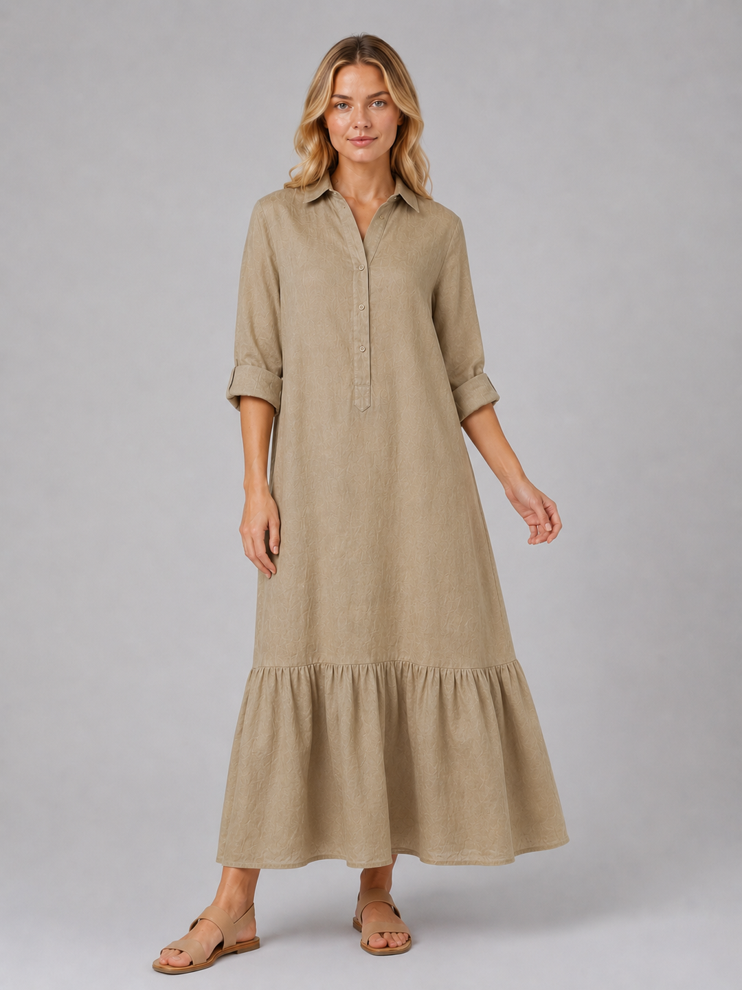 Gemma | Long Sleeve Tiered Maxi Dress Women