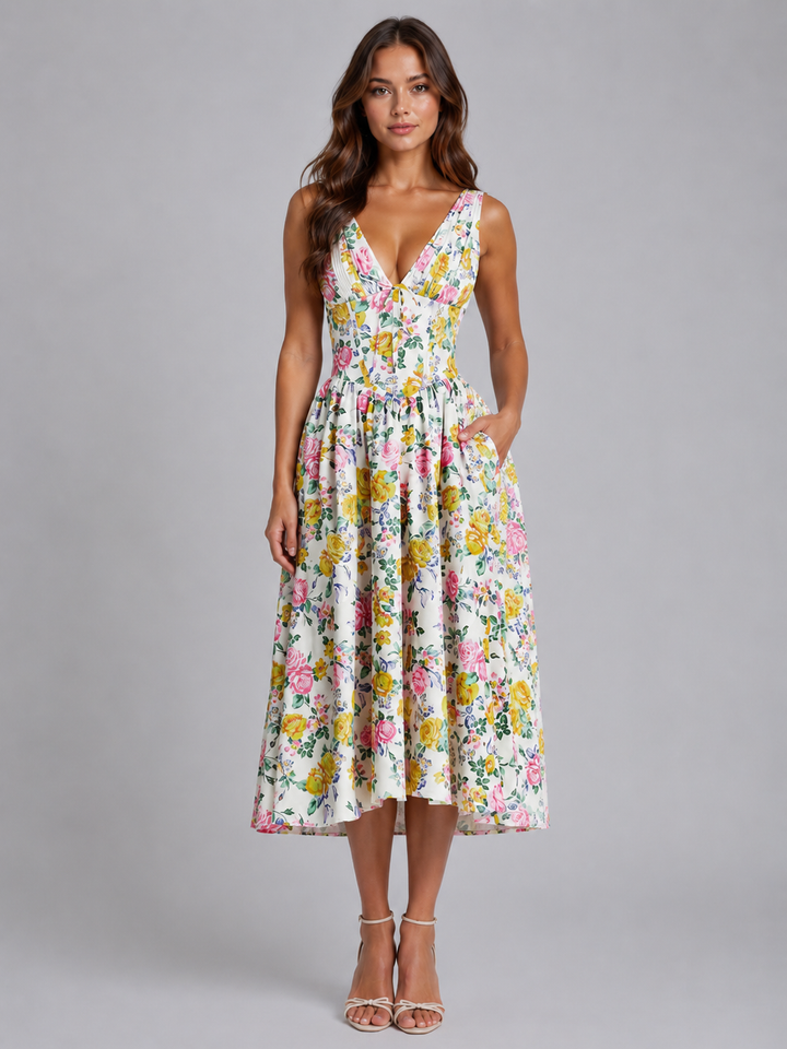 Olivia | Wedding Guest Midi Dress Women